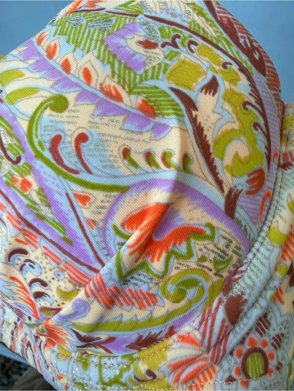 Victoria’s Secret Angel Convertible Bikini Top 34A Pastel Paisley Underwire Swim